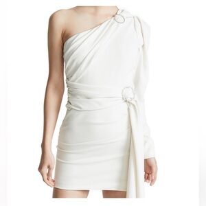 RONNY KOBO  Rema One Shoulder  Dress in Cream Sz L